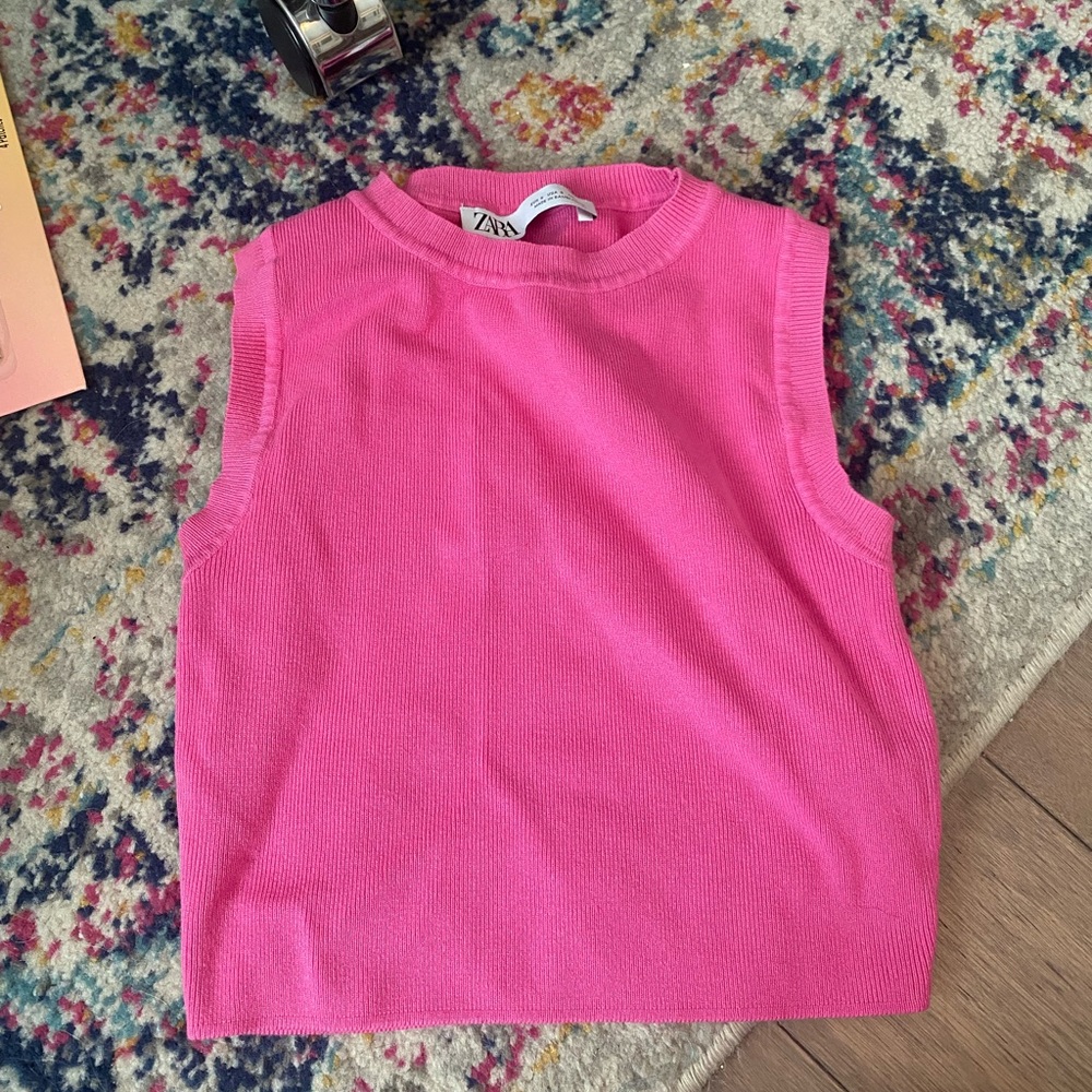 Pink Cropped Zara Tank